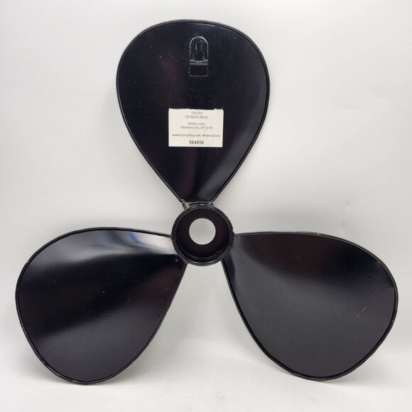Boat Propeller 3 Round Blade Rustic Looking Metal Wall Decor 14 Inch - Picture 3 of 3